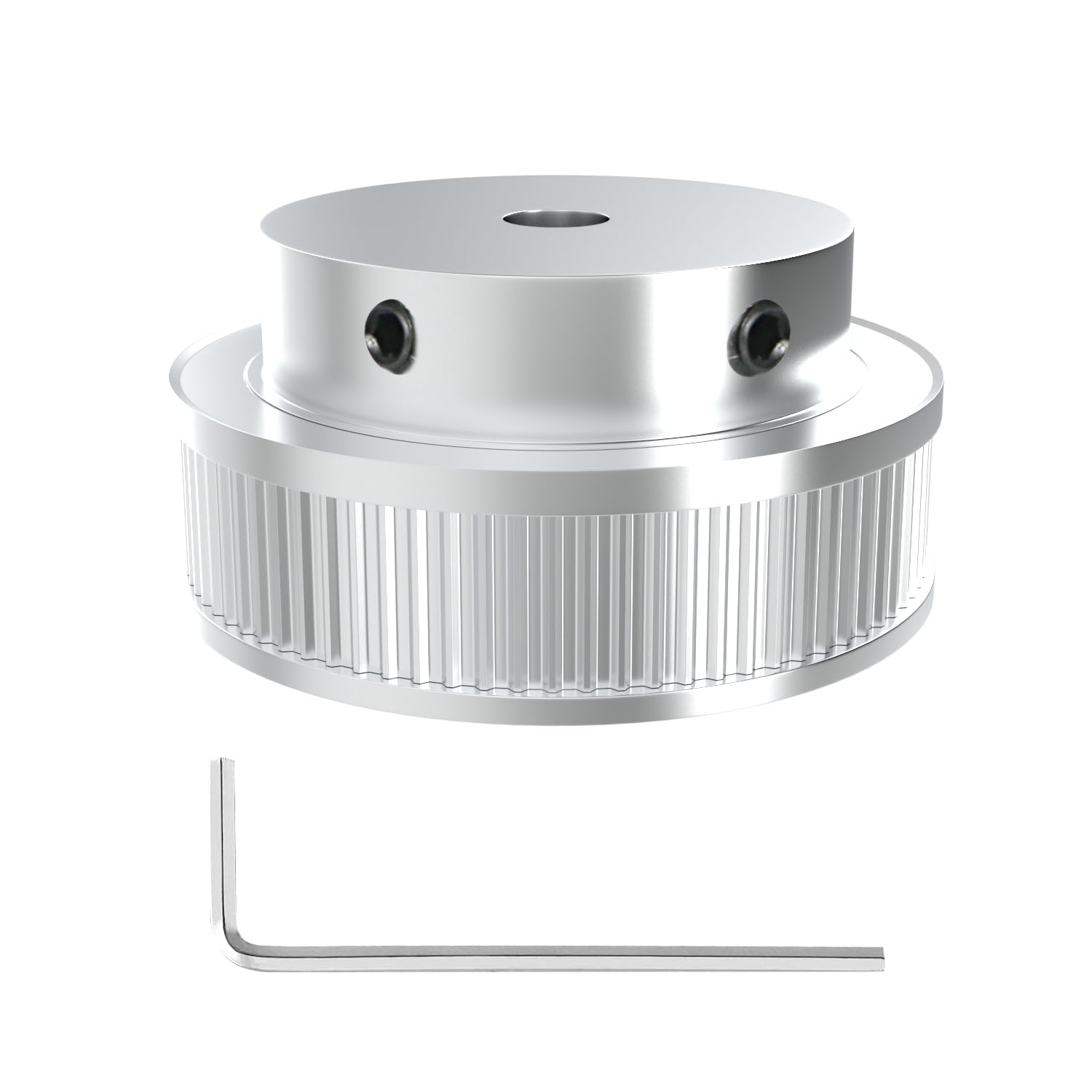 80 Teeth 6mm Bore Aluminum Alloy Timing Pulley, Suitable for 10mm Wide Pitch 2/25 "(2.032mm) Timing Belt, 1Pcs