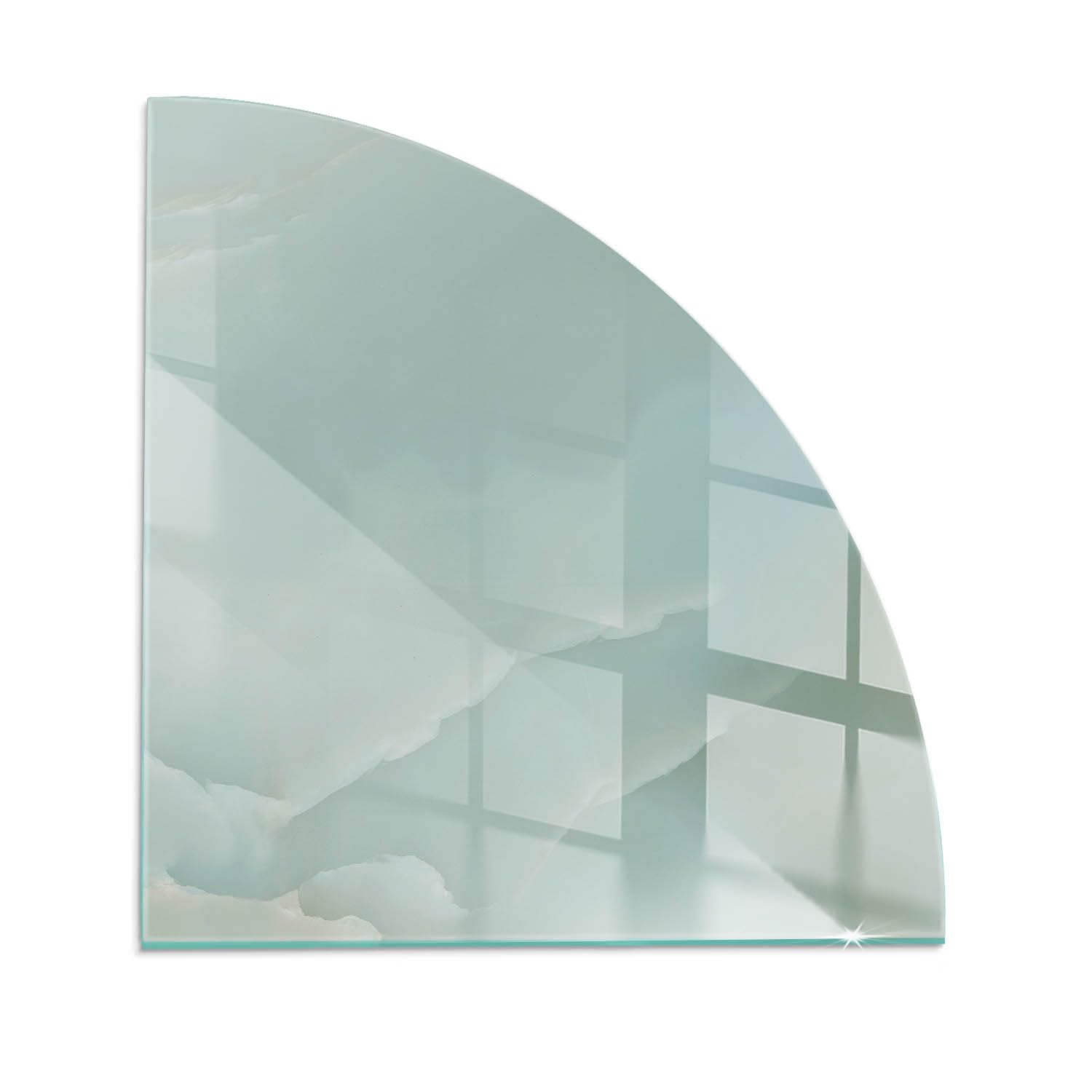 Verre trempé pour cheminée 100x100 protecteur de sol pour poêle rond effet marbre