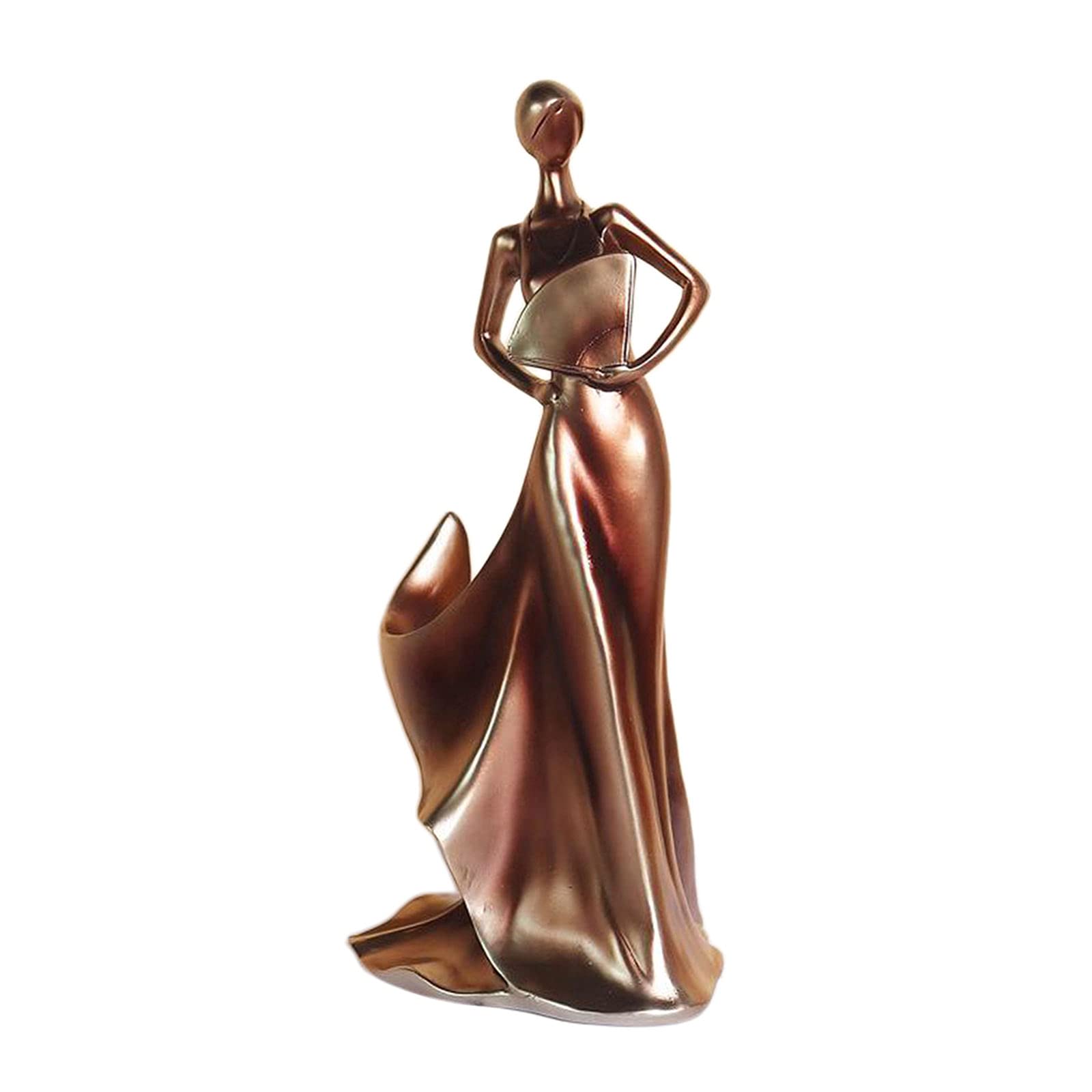 LOVIVER Modern Wine Rack Sculpture Statue Red Wine Bottle Holder Ornamental Resin Wine Decoration Barware Accessories, Copper