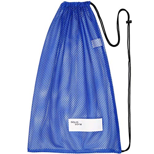 Aqua zone Mesh Bag con Coulisse Attrezzature Sportive Borse di Nuoto in Mare Diving Viaggi Palestra (Blu, 1830)