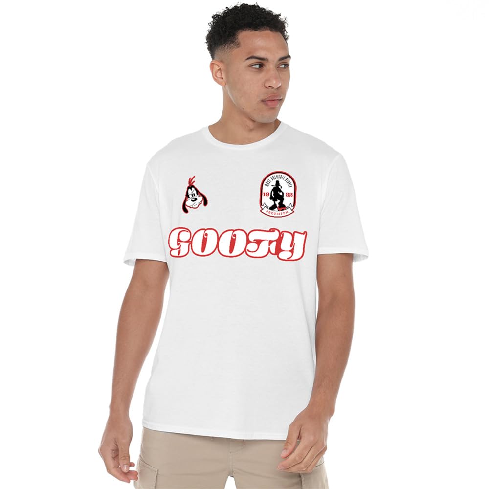 Disney Goofy Football Jersey Unisex T Shirt, White, XXXX-Large