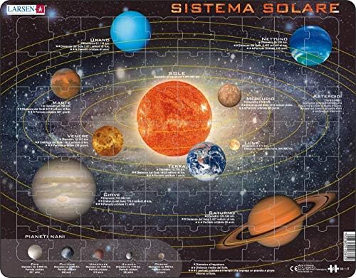 Larsen SS1 Solar System, English Edition, 70 Piece Boxless Tray & Frame Jigsaw Puzzle