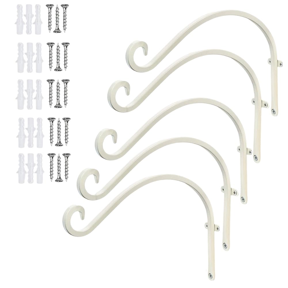 Littimoon Gardening Hook Flower Rack Balcony Garden Hanging Flower Rack Hook Hanging Plant Bracket Wall Hook
