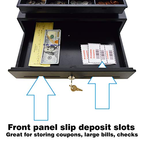 Point Of Sale/Register Heavy Duty Rj-12 Key-Lock Cash Drawer With Bill Coin Trays, Keep Your Money Safe, Black 78Kr410 By Science Purchase #TOP2