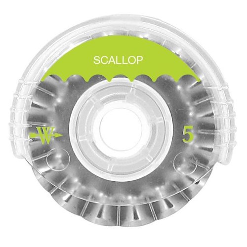 Westcott Titanium Bonded Rotary Trimmer Replacement Blade, Scallop, 45 mm