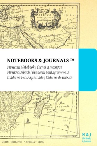 Musician Notebooks & Journals, Africa (Bon Voyage! Travel Journal), Pocket: Soft Cover (4 x 6)(Blank Sheet Music, Music Manuscri