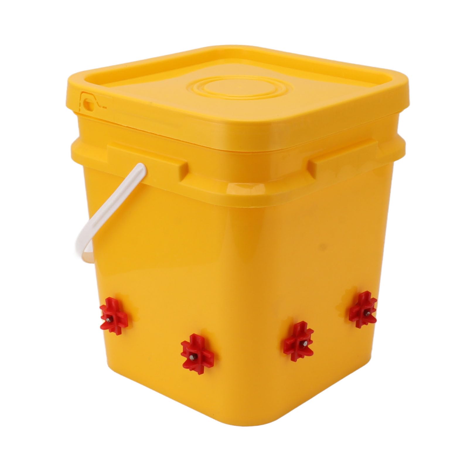 Vaso Automático con Barril de 2 litros, Equipo para Beber Aves de Corral para Pato Ganso, Tazón Rojo Grande, Tornillos, Kit de Comedero de Llenado Automático para Aves de Corral