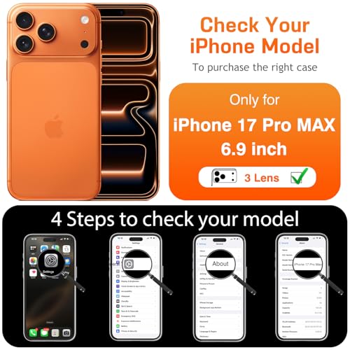 Coque de protection magnétique iPhone 17 Pro Max étui cuir vintage 2025