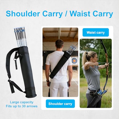 image for NRJSSCC Arrow Quiver, Archery Arrow Holder & Back Hip Quivers for Arro
