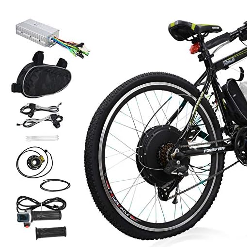 Voilamart EBike Conversion Kit 26" Rear Wheel 36V 500W Electric Bike Conversion Motor Kit with Intelligent Controller and PAS System for Road Bike