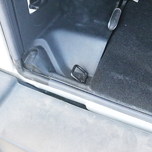 Moebulb Tie-Down D-Rings 8Pcs/Set Black Compatible For Jeep Wrangler Trunk & Cargo Net Cover #TOP2