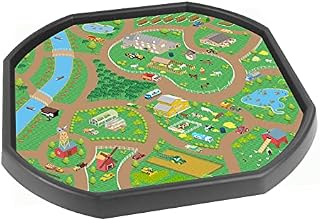 Farm Building Block Style - Tuff Tray Vinyl Mat Insert - Black Tray Not Included…