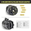 Oyviny 7 Pin Round to 4 and 5 Pin Flat Blade Trailer Adapter, 7 Way to 5 Way Trailer Plug Adapter 2-in-1 Design #1