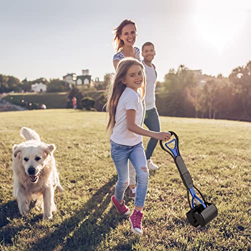 Image of Non-Breakable Pooper Scooper for Dogs and Cats with Long Handle High Strength Material and Durable Spring for Easy Grass and Gravel Pick Up