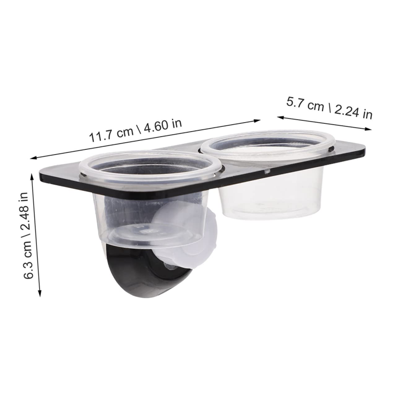 BESTonZON 1Set Reusable Reptile Feeding Container with Suction Cups Hanging Type Multi Function Food Cups for Reptiles Easy to Clean Transparent Dishes for Food and Water