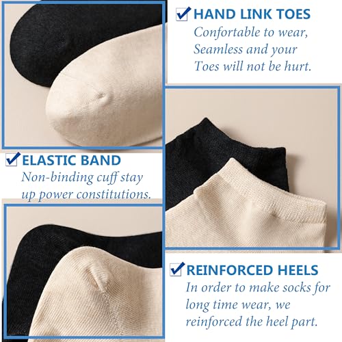 Image of MAGIARTE Womens Cotton Ankle Socks Low Cut Athletic Casual Mutil Color No Show Running Socks for Women