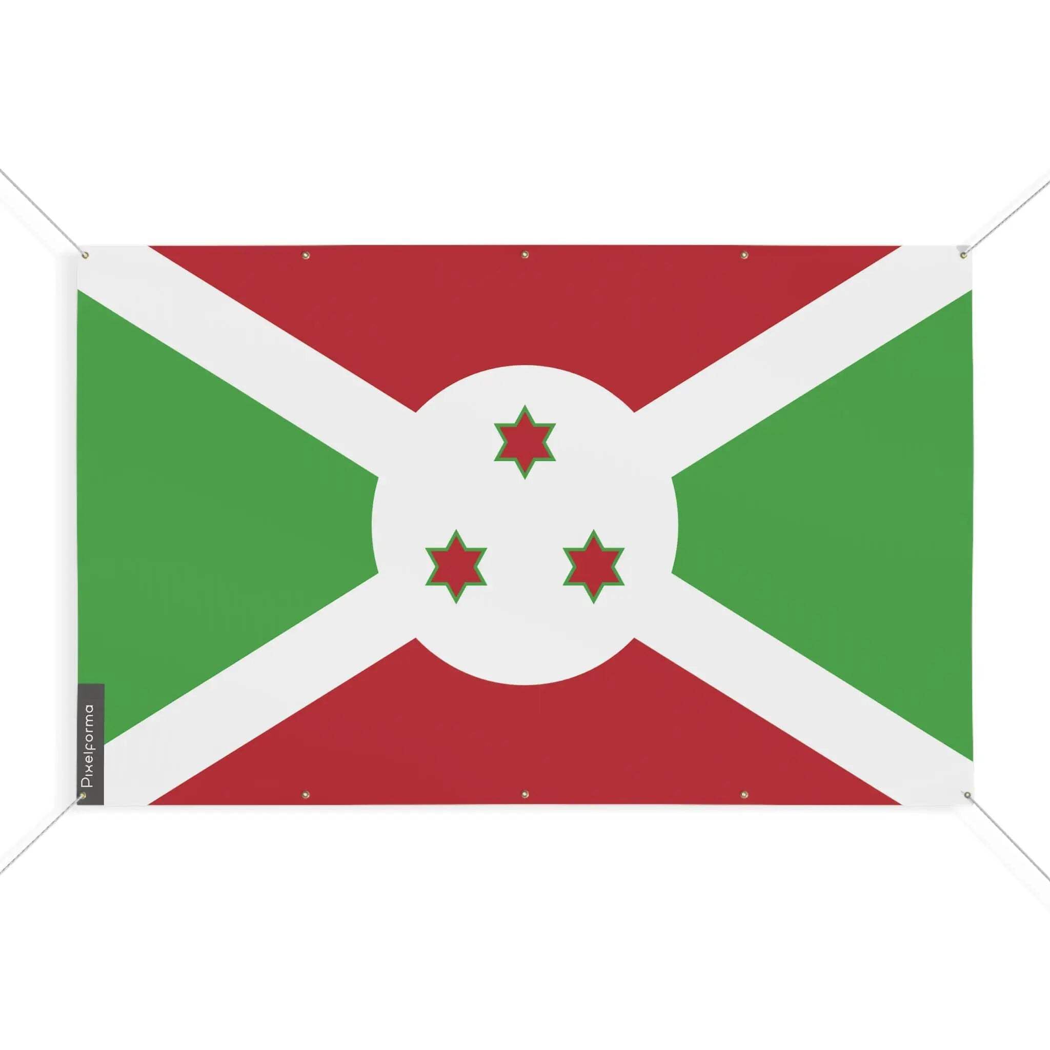 Drapeau Burundi résistant 140 x 210 cm aux finitions soignées