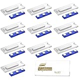 Gobesty Badge Aimanté, 10 pièces Badges Porte Nom, Magnétique Plaques Porte-noms pour Vêtements, Transparent Badges Étiquetage Bureaux avec 3 Aimants Puissants au Néodyme pour Cartes de Visite 75x30mm