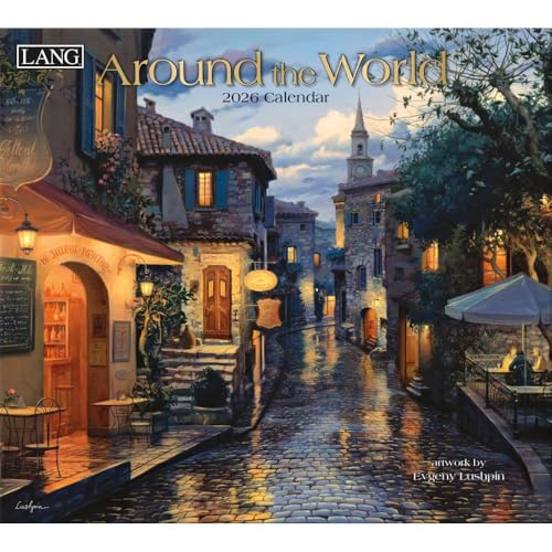 Lang, Around the World 2026 Wall Calendar by Evgeny Lushpin, 13.4'' X 12'', 12-Month Calendar with Stapled Binding