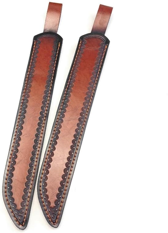 1PC Knife Sheath, 13.11inch Leather Case for Belt with Snap Closure Fits for Outdoor Search, Rescue, Camping, Hiking