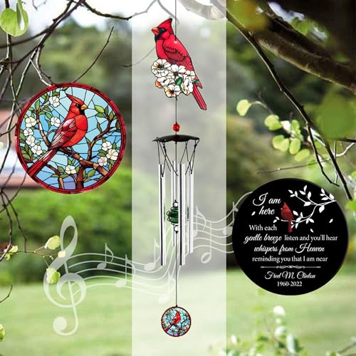 Image of ASTARIN Personalized Wind Chimes Outdoor Large Deep Tone,Large Customized Wind Chimes for Outside Tuned Relaxing Soothing Low Bass,Memorial Windchimes Sympathy for Mom Dad