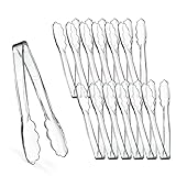 [Clear Tongs 7.5'' Inches] Plasticpro 7.5'' Serving Tongs Heavy Duty Reusable Kitchen and BBQ Clear Serving Tong for party's, Caterings, Events, Buffet, Weddings, And every Day use Pack of 12