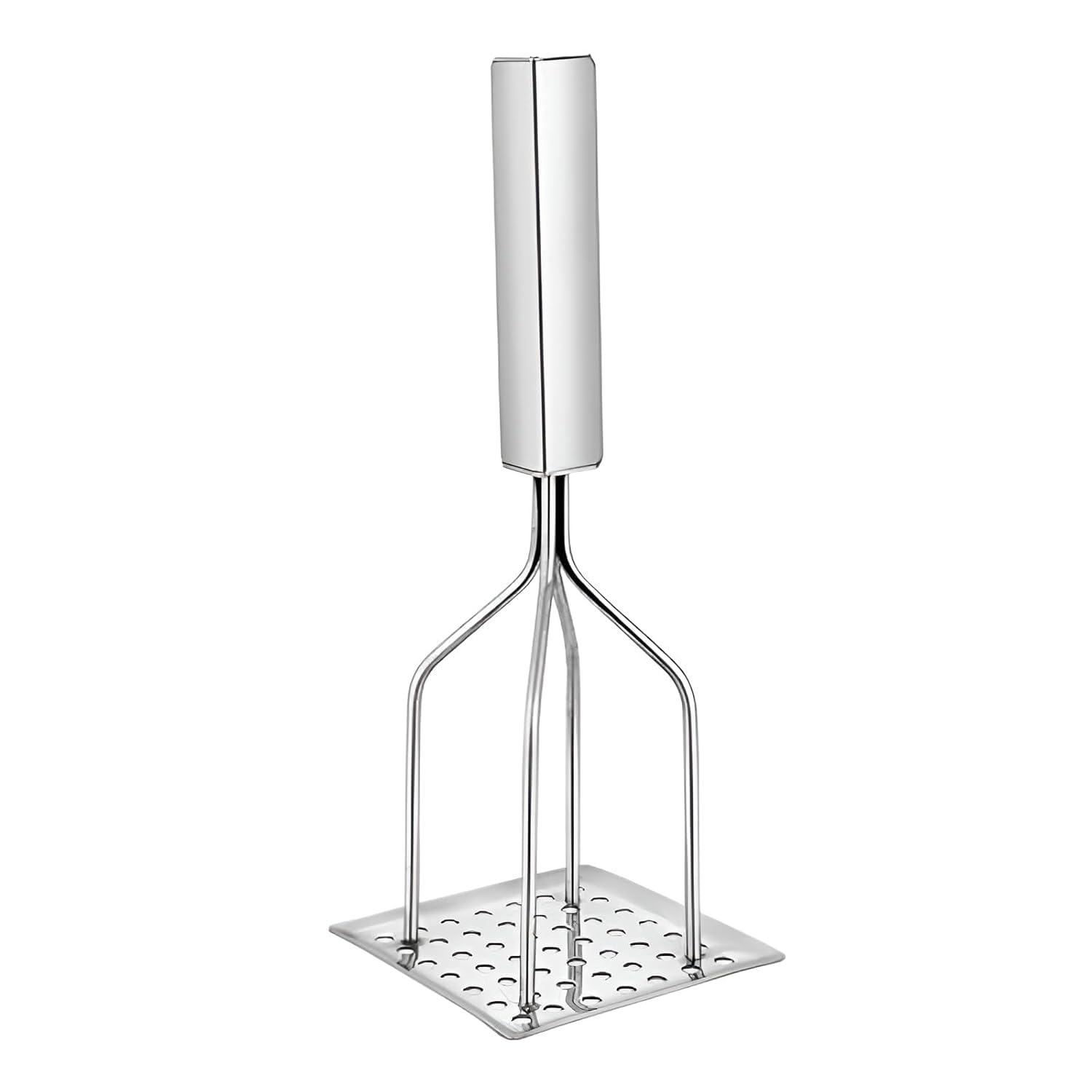 AmorArc Stainless Steel Potato Masher Square Crown Vegetables Fruits Crusher Multi-Purpose Kitchen Tool Ergonomic Handle Pav Bhaji Mashe AmorArc Stainless Steel Potato Masher Square Crown Vegetables Fruits Crusher Multi-Purpose Kitchen Tool Ergonomic Handle Pav Bhaji Mashe