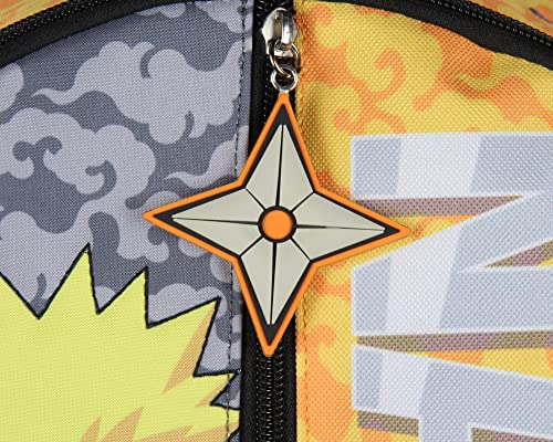 Naruto Backpack 3D Quilted Character 16" Kids School Travel Backpack W/Rubber Shurukien Zipper Pull #TOP3