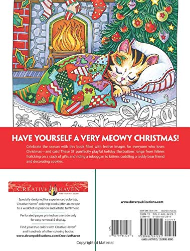 Creative Haven Christmas Cats Coloring Book