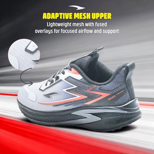 Image of ASIAN Quantum-28 Men's Sports Shoes | Knit Mesh Upper, High Traction Outsole with Lateral TPU Support & Memory Foam Shoes | Stylish Training Shoes