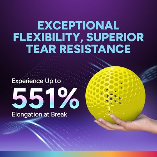 Image of OVERTURE TPU High Speed Filament 1.75mm Flexible Roll, 95A Soft 3D Printer Filament, 1kg Spool (2.2 lbs), Fit Most FDM Printer (HS TPU Neon Yellow)