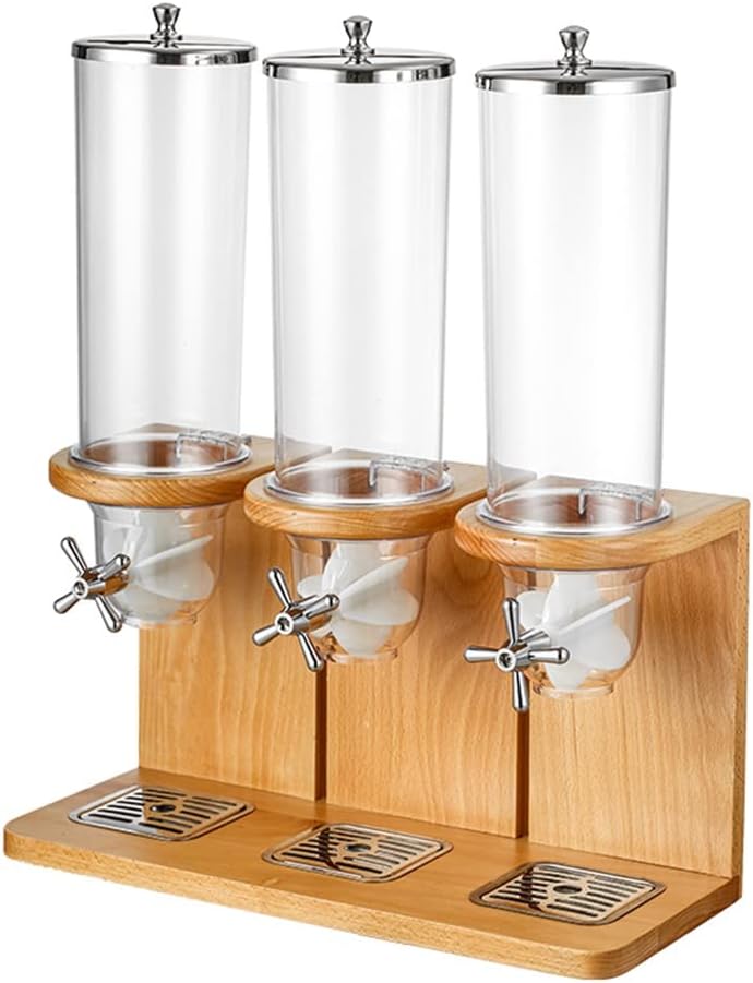 FIFOR 12L Cereal Dispenser, Triple Canister DryFood