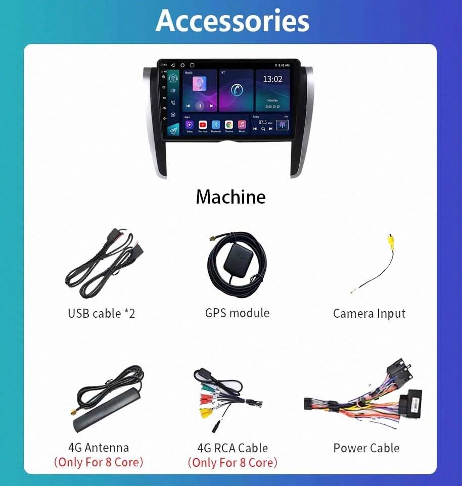 Radio Coche 2 DIN soluciona conectividad en Toyota Avalon con Android Auto inalámbrico 7