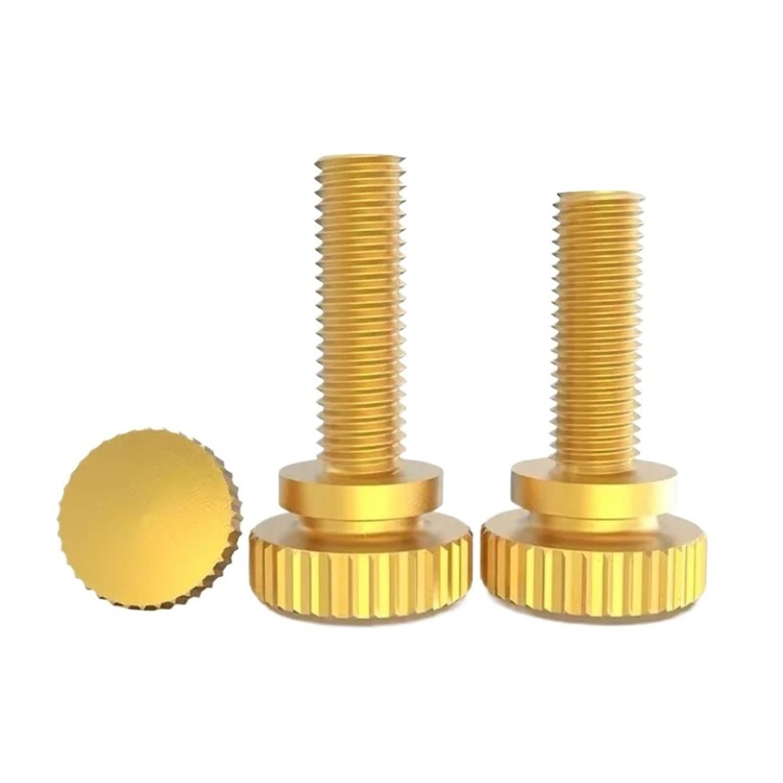 WEKONUMEX Knurled Thumb Screws, Thumb Screws Brass Knurled Round Head GB834 M3 M4 M5 M6 6-30mm(10mm,M4 (5Pcs))