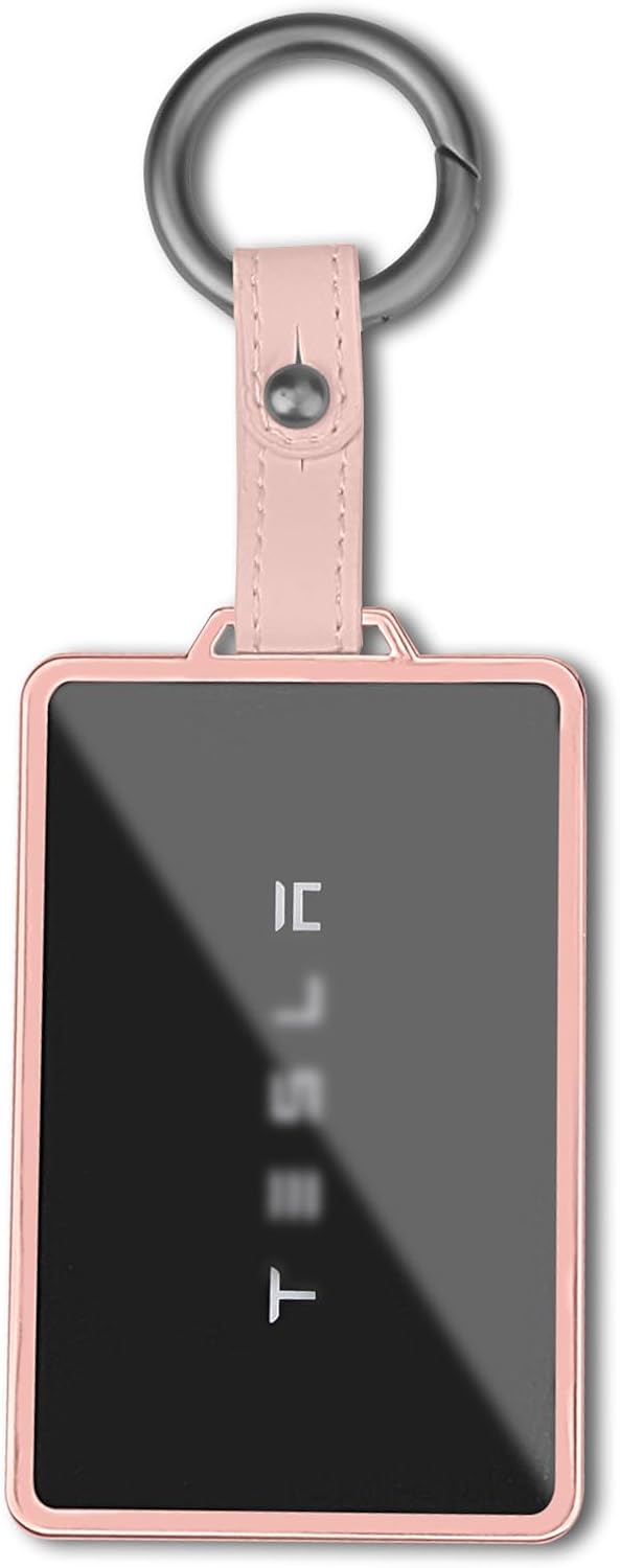QBUC for Tesla Transparent Card Key Cover Holder Soft Card Key Cover for Tesla Model Y/3/S/X Cybertruck Accessories (Red)