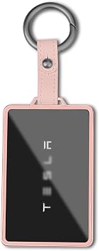 QBUC for Tesla Transparent Card Key Cover Holder Soft Card Key Cover for Tesla Model Y/3/S/X Cybertruck Accessories Pink