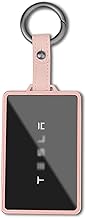 QBUC for Tesla Transparent Card Key Cover Holder Soft Card Key Cover for Tesla Model Y/3/S/X Cybertruck Accessories (Pink)
