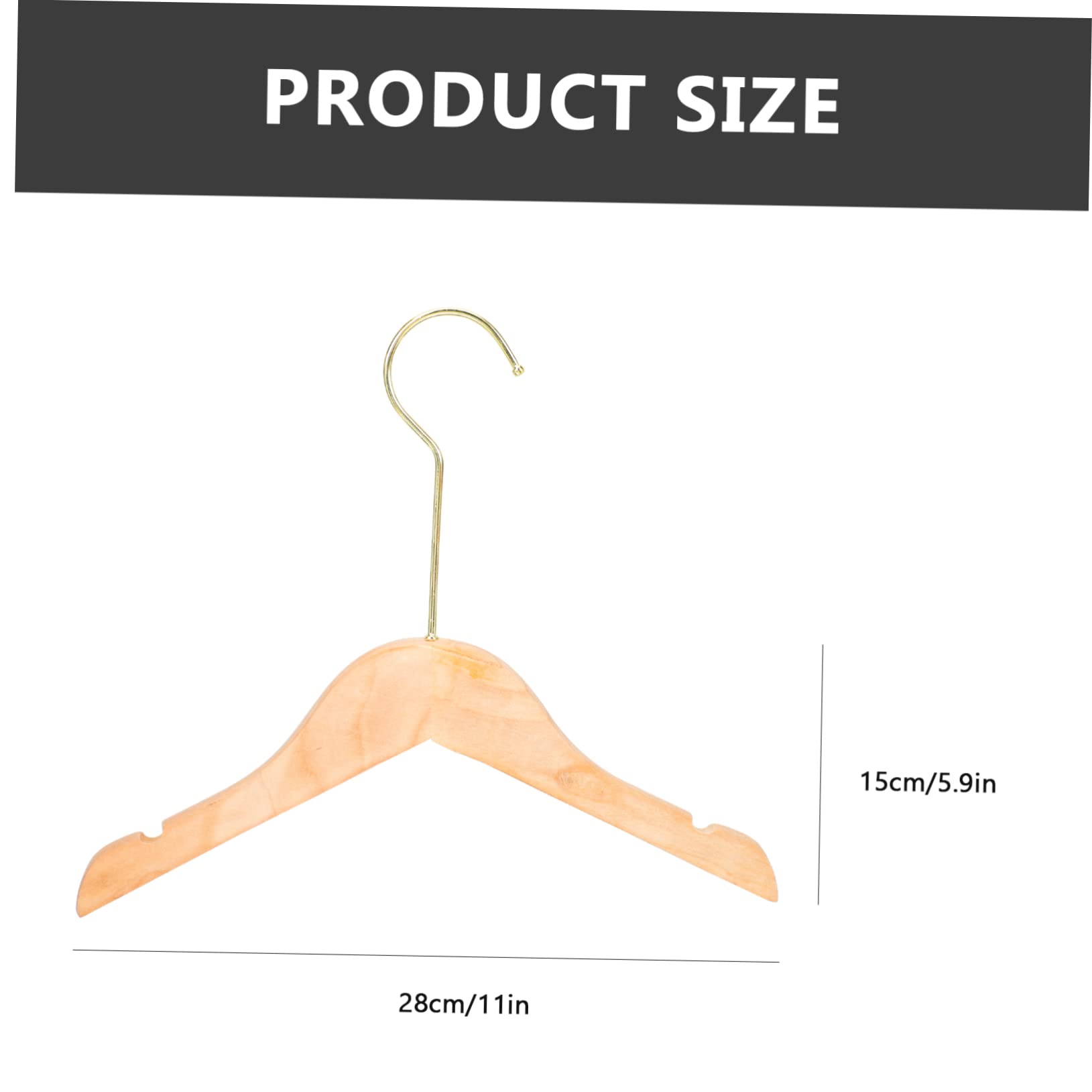 Perchas de Madera para Niños y Bebés, 10 Piezas, Diseño Seguro y Antideslizante, Tamaño 15 Cm, Ideales para Secar Ropa en Casa