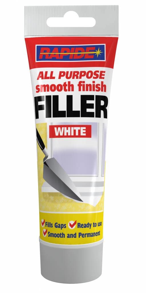 All Purpose Smooth Finish Filler for Filling All Cracks & Gaps Before Decorating, White, 250ml (Smooth Finish Filler)