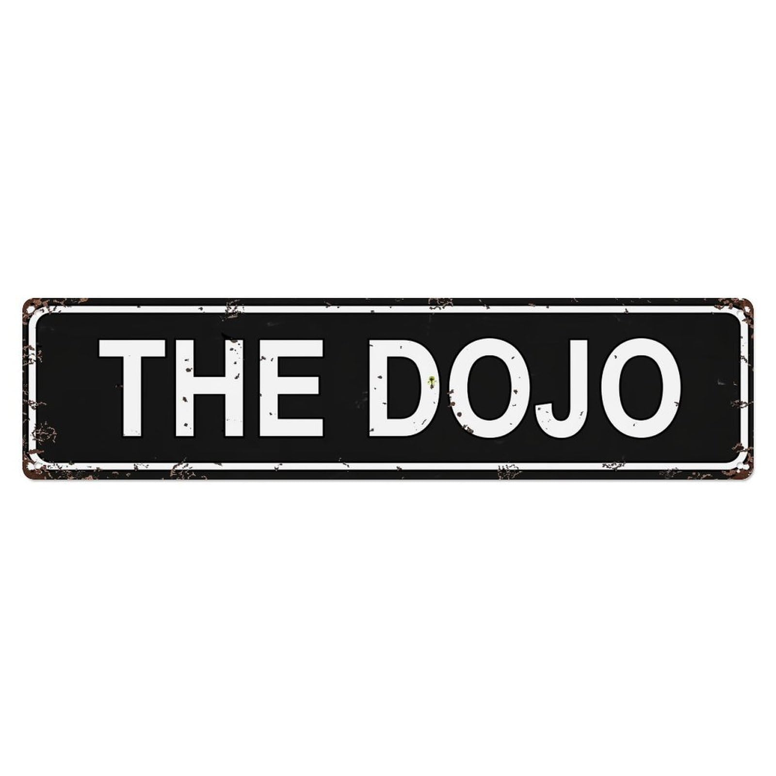 Jdyaojiesheng Vintage The Dojo Sign Pattern Tin Sign Retro Metal Wall Decor Metal Poster, Home Bar Garage Farmhouse Cafe Wall Art Decoration 4X16inch