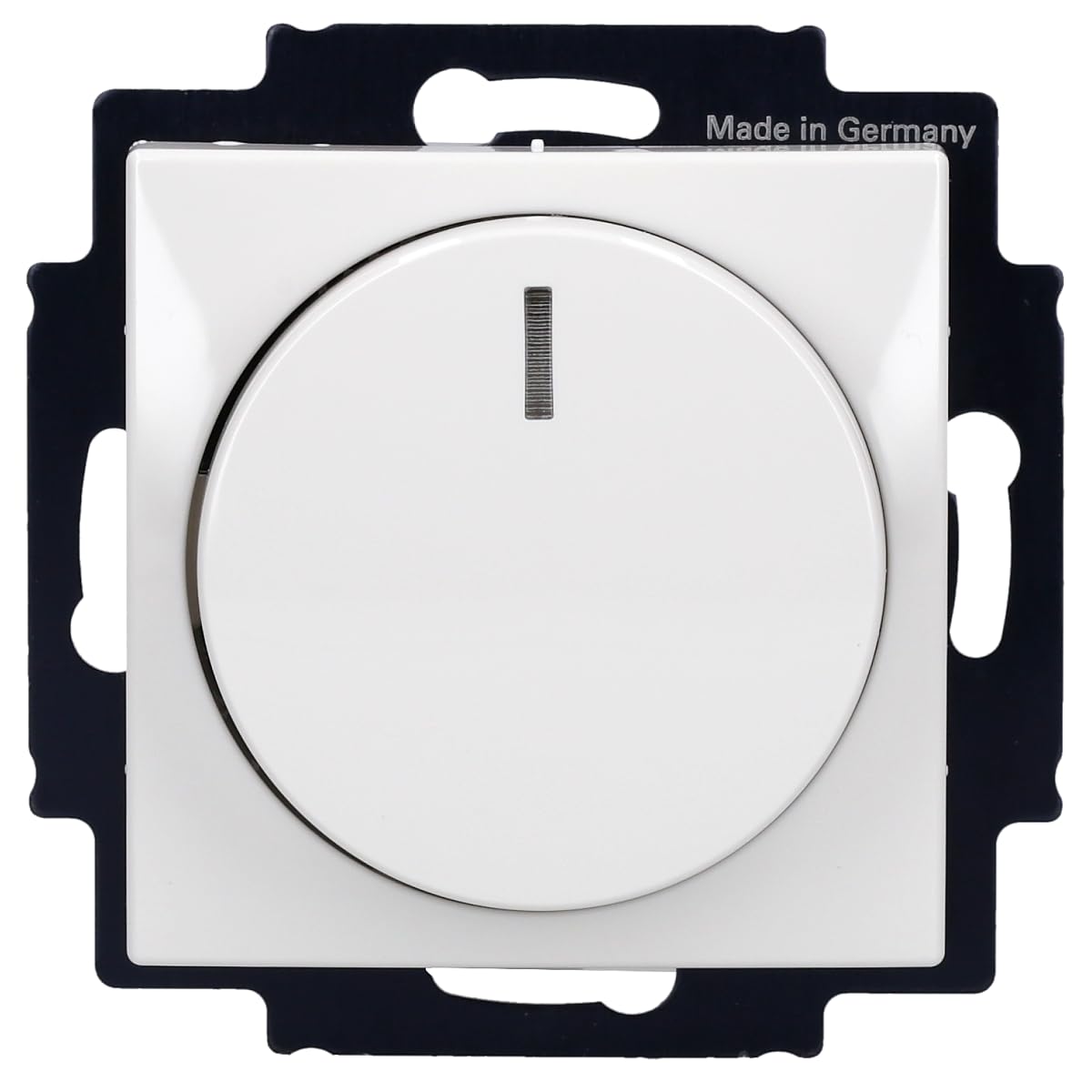 BUSCH-JÄGER, LED-Drehdimmer (LED Dimmer) 6523 U-102 mit Dimmerscheibe Zentralscheibe 2115-914 in Balance Si alpinweiß (6523U 102) 6523U102