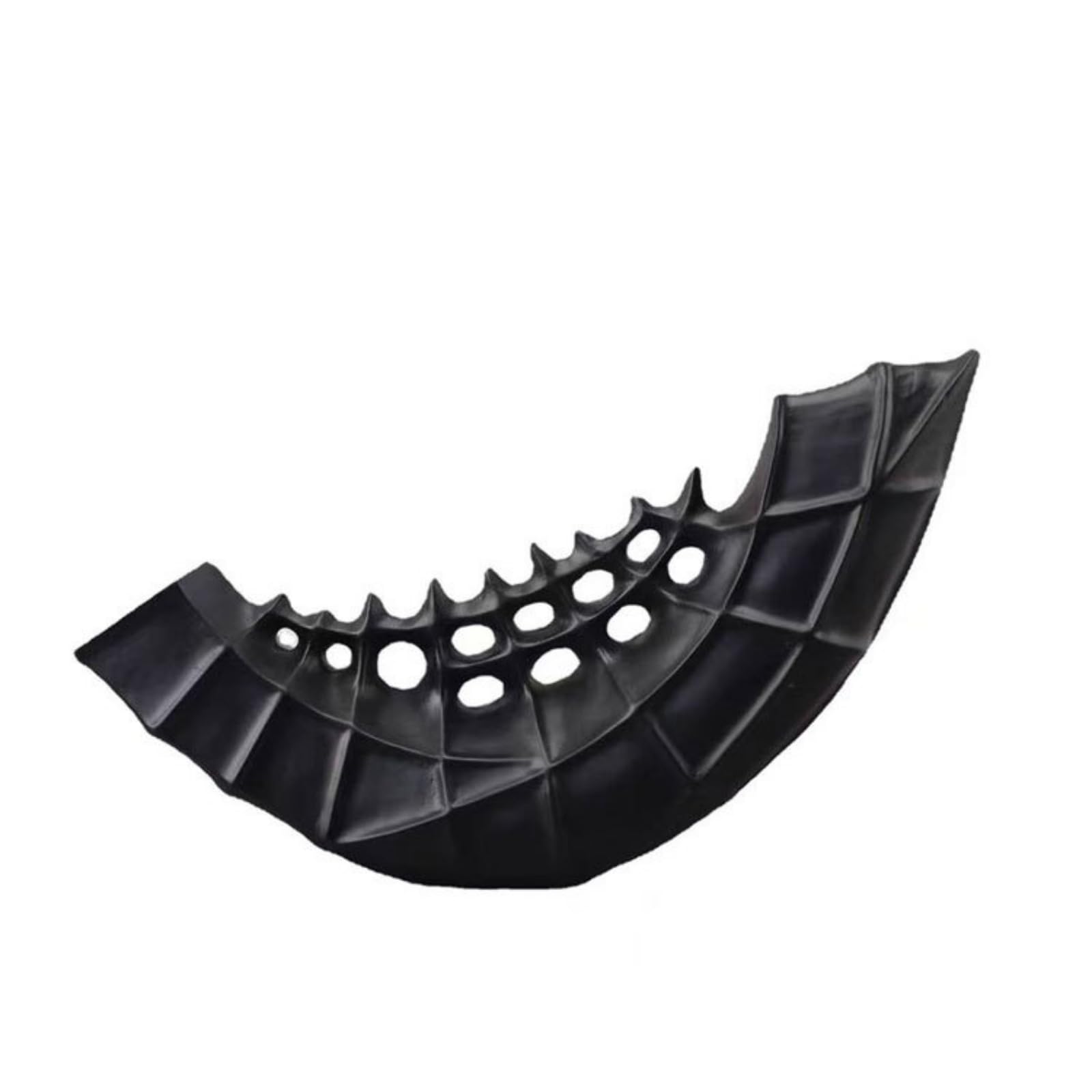Escultura Geométrica Decorativa Ornamento Estatuilla Figura Resina de Mesa con Cuerpo Alargado y Ovalado Superficie Facetada Que Acentúa la Decoración, Negro, 60 12 30cm