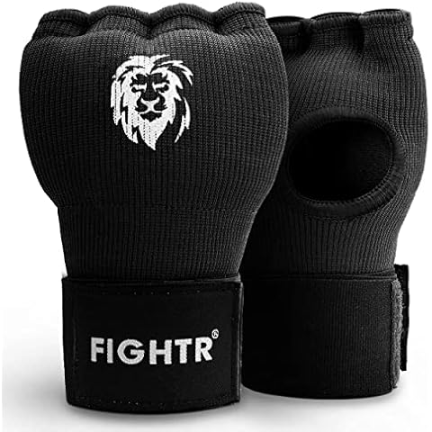 FIGHTR® Premium Gel Inner Gloves - Quick Wrapping & More Stability | Gel Hand Wraps for Boxing, MMA, Muay Thai, & Martial Arts | with Long Wrist Wrap Cover