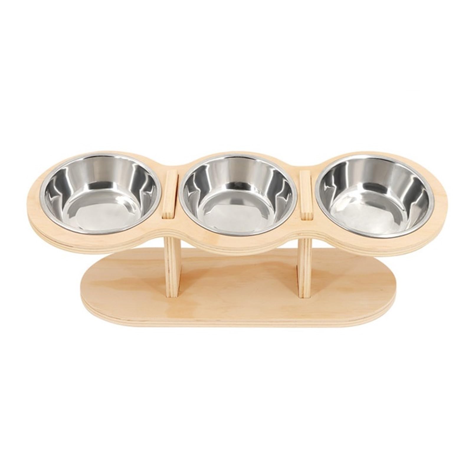 Gamelle inclinable surélevée en bois contre le reflux des chats