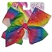 JoJo Siwa Signature Collection Hair Bow with All-Over - Multicolored Rhinestones in Rainbow 