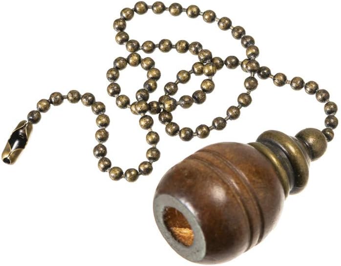 Ceiling Fan Chain Pulls Wooden Pull Chain Extension Pull Chain for Ceiling Light Lamp Fan Chain 2Pack (Walnut Color)