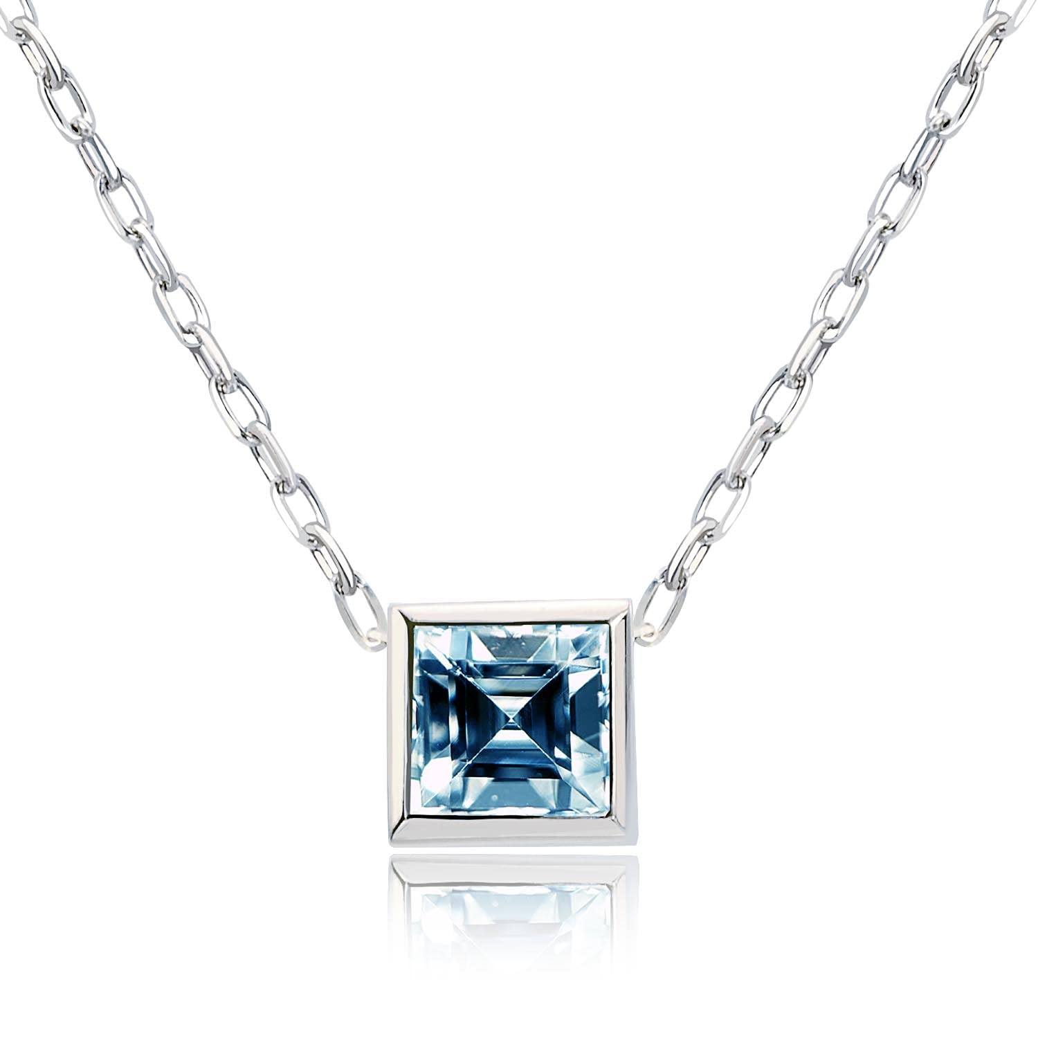 Amazon | [ララクリスティー] ブルートパーズ 0.3ct ネックレス