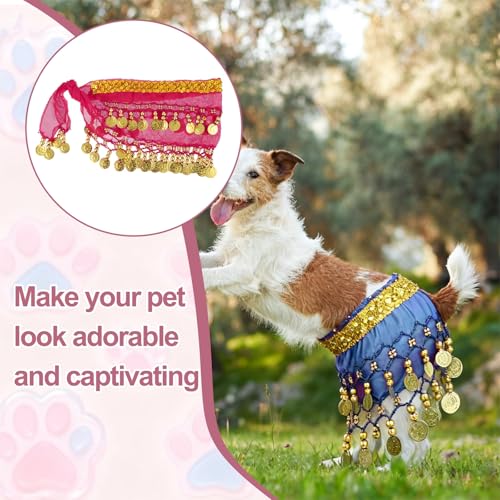 Falda Disfraz Danza del Vientre para Perro Rose 2Pcs miniatura 4