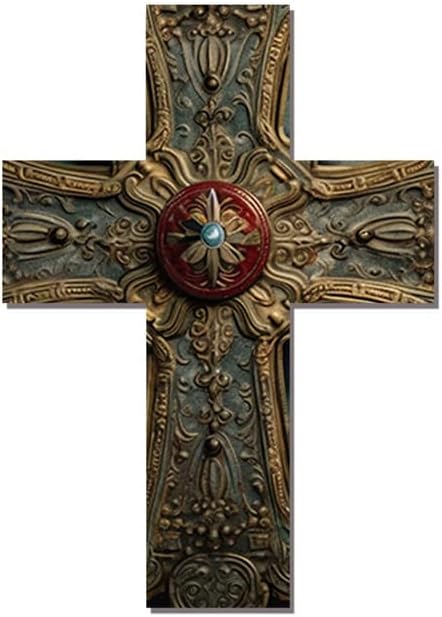 Miniatura 18 de Imahoocool Arte espiritual de madera rústica, cruz, iglesia, decoración de habitación para el hogar