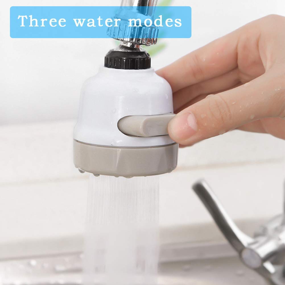 Surat Dream ABS Plastic, Silicone and Stainless Steel Water-Saving Faucet Sprayer for Taps Kitchen Sink and Bathroom (White, H X W: 8.5x5.5cm) 2
